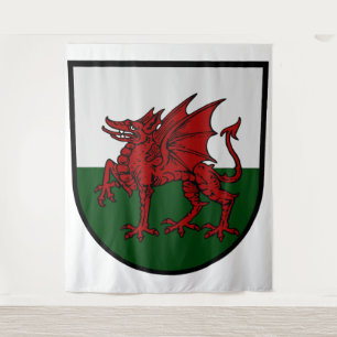 Welsh Dragon Shield – Symbol of Strength & Heritag Tapestry