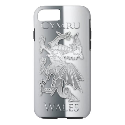 Welsh Dragon Silver Effect iPhone 7 Tough iPhone 87 Case