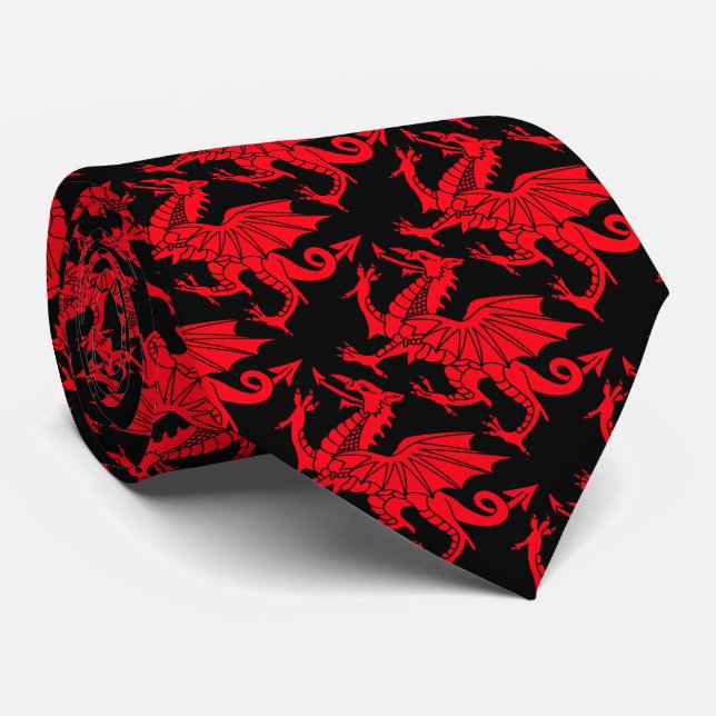 Welsh Dragon Tie (Rolled)