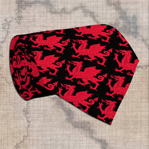 Welsh Dragon Tie & Cymru red dragon / Wales