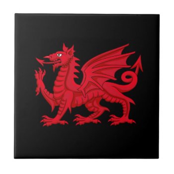 Welsh Dragon Tile by Moma_Art_Shop at Zazzle