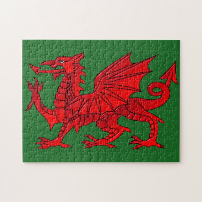 Welsh Dragon With a Bevel Effect Jigsaw Puzzle (Horizontal)
