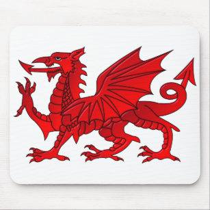Welsh Dragon With a Bevel Effect Mouse Mat
