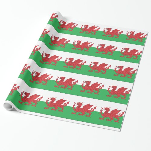 Welsh dragon wrapping paper