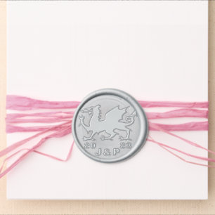 Welsh Emblem Wedding Seals, Wales Engagement Wax Seal Sticker