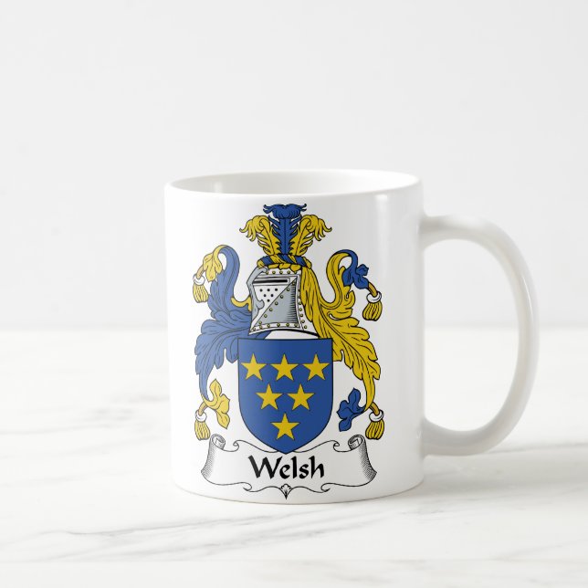 Welsh Family Crest Coffee Mug (Right)