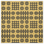 Welsh Faux Tapestry Black, Yellow Pattern Fabric