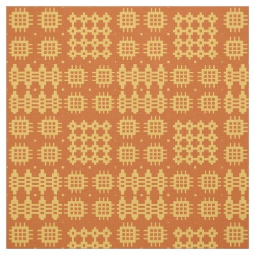 Welsh Faux Tapestry Brick on Yellow Pattern Fabric