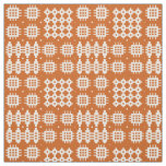 Welsh Faux Tapestry Brick Red on White Pattern Fabric