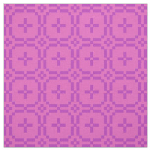 Welsh Faux Tapestry Purple on Bright Pink Pattern Fabric