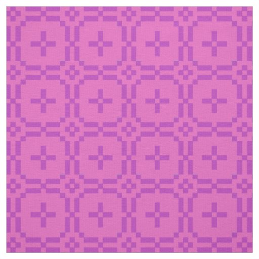 Welsh Faux Tapestry Purple on Bright Pink Pattern Fabric