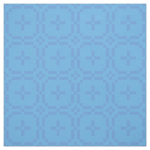 Welsh Faux Tapestry Royal Blue on Sky Blue Pattern Fabric
