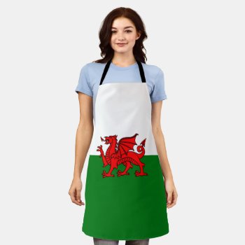 Welsh Flag Apron by Pir1900 at Zazzle