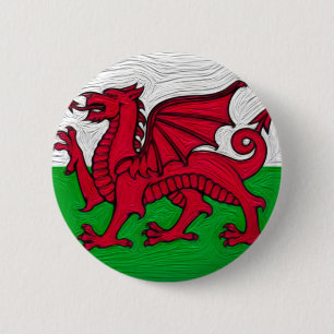 Welsh Flag Badge Button