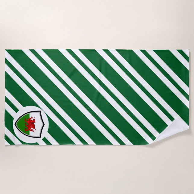 Welsh flag beach towel (Front)