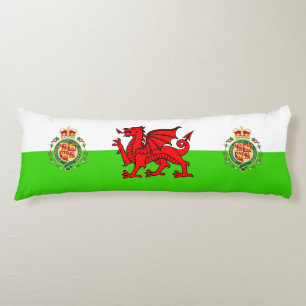 Welsh flag body pillow