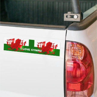 Welsh Flag Bumper Sticker