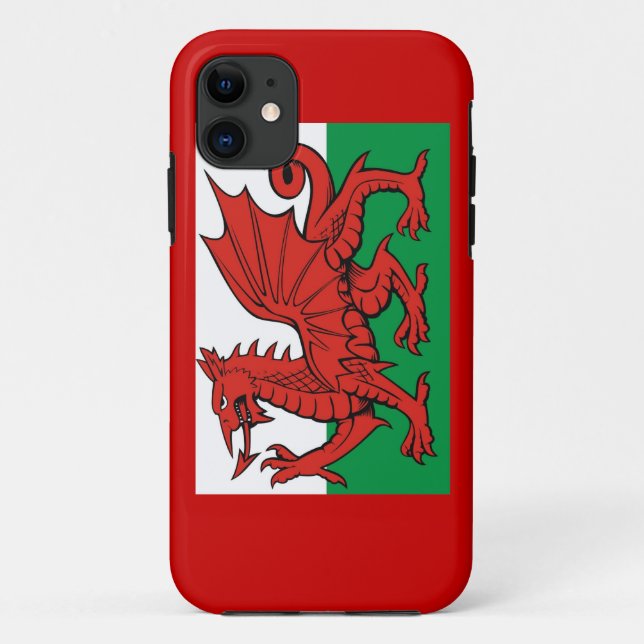 Welsh flag, "Cymru am byth", Case-Mate iPhone Case (Back)