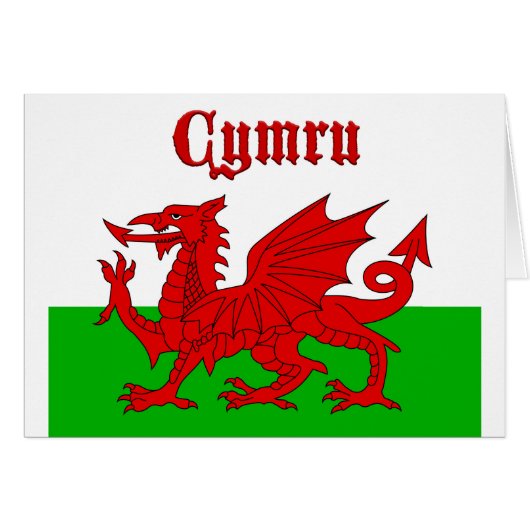 Welsh Flag Cymru Cards (Front Horizontal)