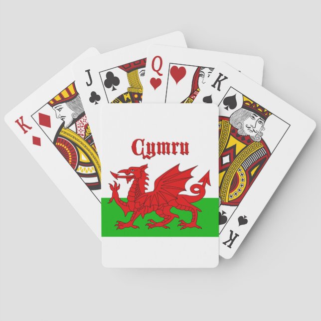 Welsh Flag Cymru Poker Cards (Back)