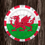 Welsh Flag Dartboard & Wales darts / game board<br><div class="desc">Dartboard: Wales & Welsh flag darts,  family fun games - love my country,  summer games,  holiday,  fathers day,  birthday party,  college students / sports fans</div>