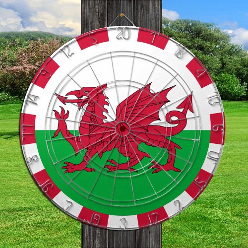 Welsh Flag Dartboard  Wales darts  game board