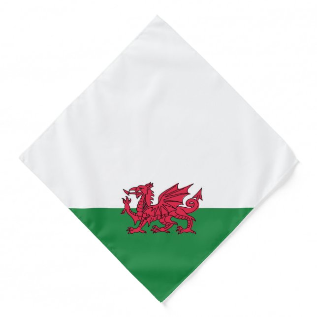 Welsh Flag Dog Bandana  (Front)
