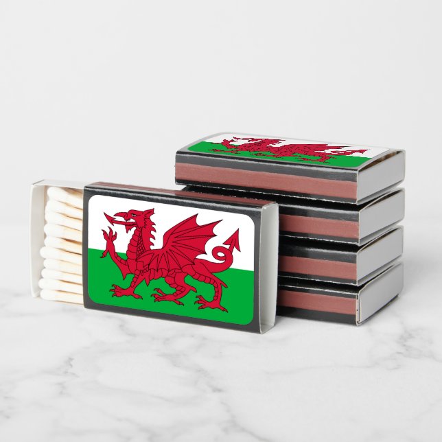 Welsh Flag, Flag of Wales Matchboxes (Stacked)