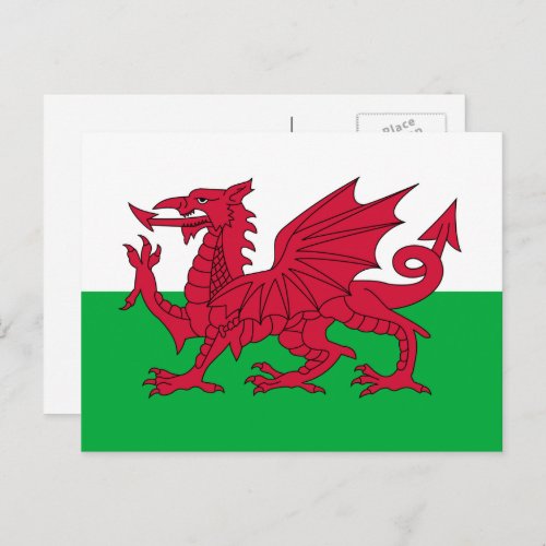 Welsh Flag Flag of Wales Postcard