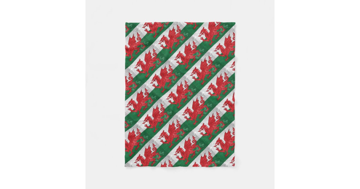 Welsh Flag Fleece Blanket Zazzle