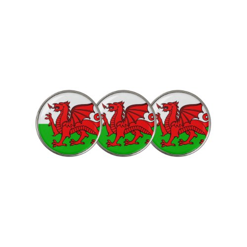 Welsh flag golf ball marker