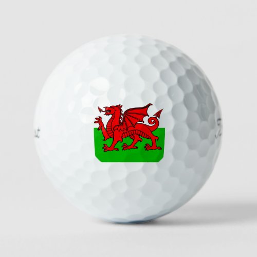 Welsh Flag Golf Balls