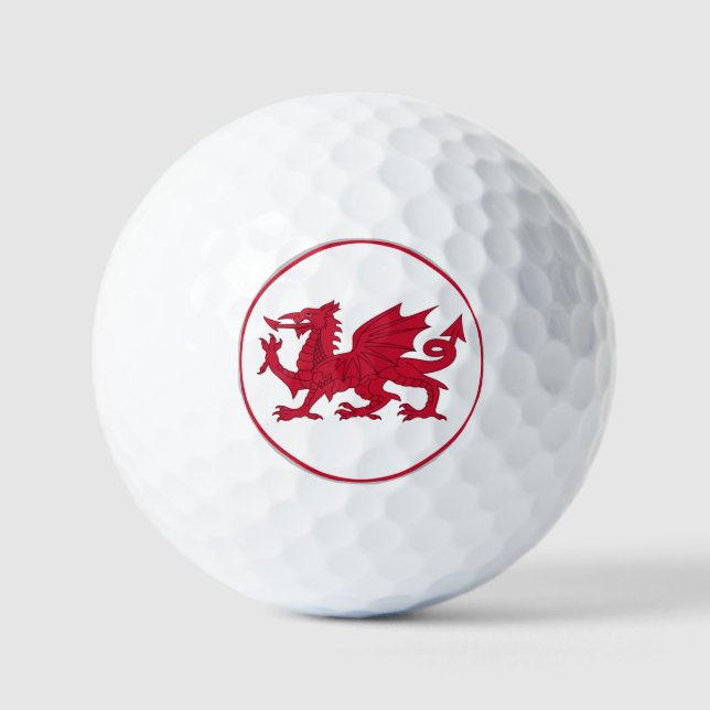 Welsh Flag Golf Balls (Front)