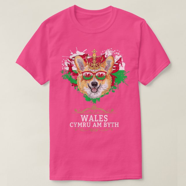 Welsh Flag Idea For Kids & Welsh Epats With Welsh  T-Shirt (Design Front)