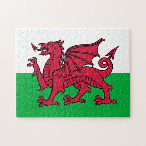 Welsh flag jigsaw puzzle