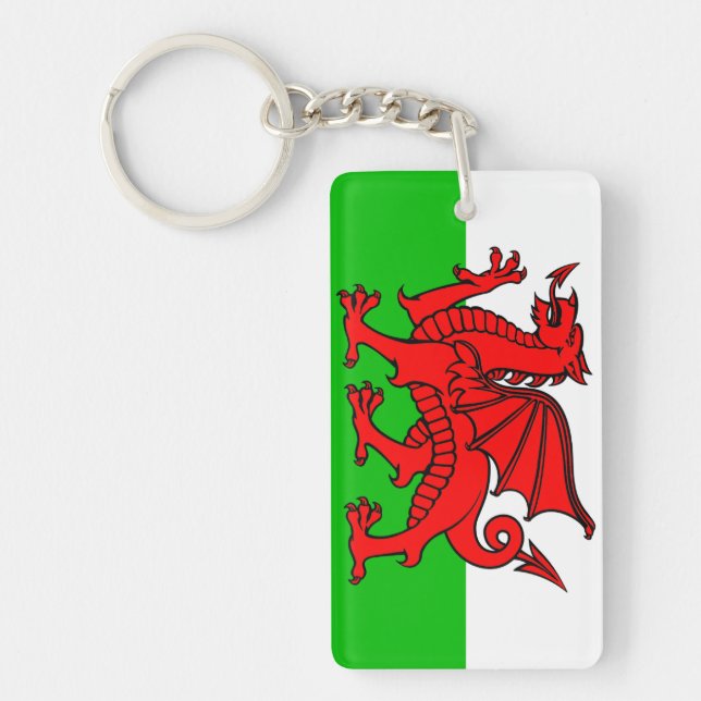 Welsh flag keychain (Front)