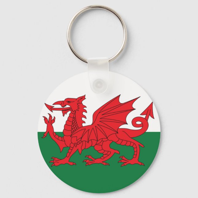 Welsh Flag Keyring (Front)