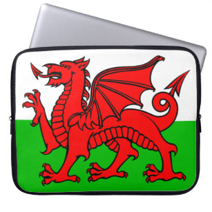 Welsh flag laptop sleeve