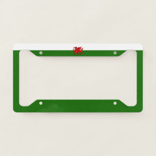 Welsh flag license plate frame
