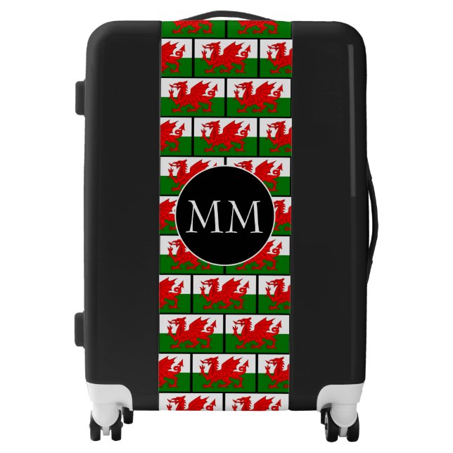 WELSH Flag Monogram Luggage (Front)