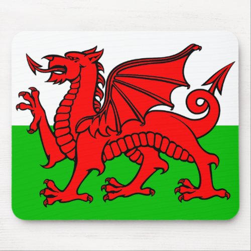 Welsh flag mouse pad