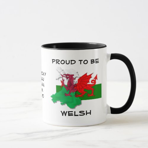 Welsh FLAG OF WALES Red Dragon Mug