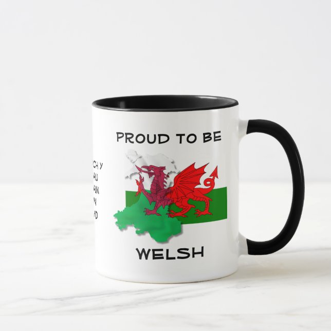 Welsh FLAG OF WALES Red Dragon Mug (Right)