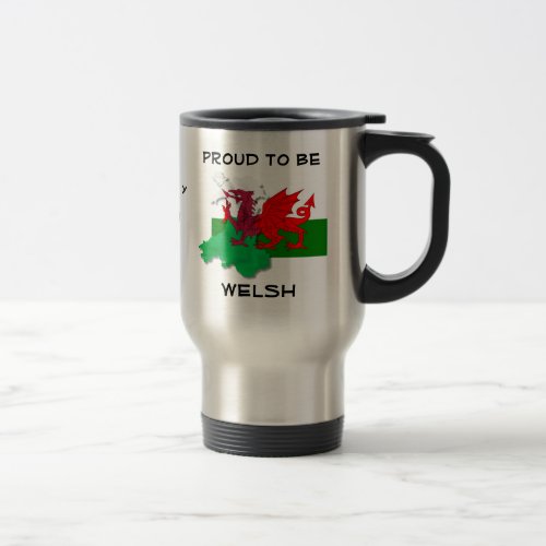 Welsh FLAG OF WALES Red Dragon Travel Mug