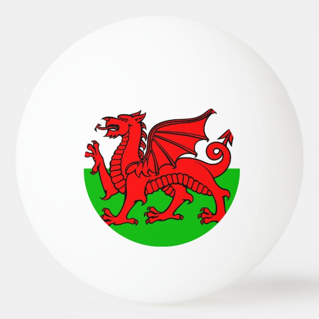 Welsh flag Ping-Pong ball (Front)