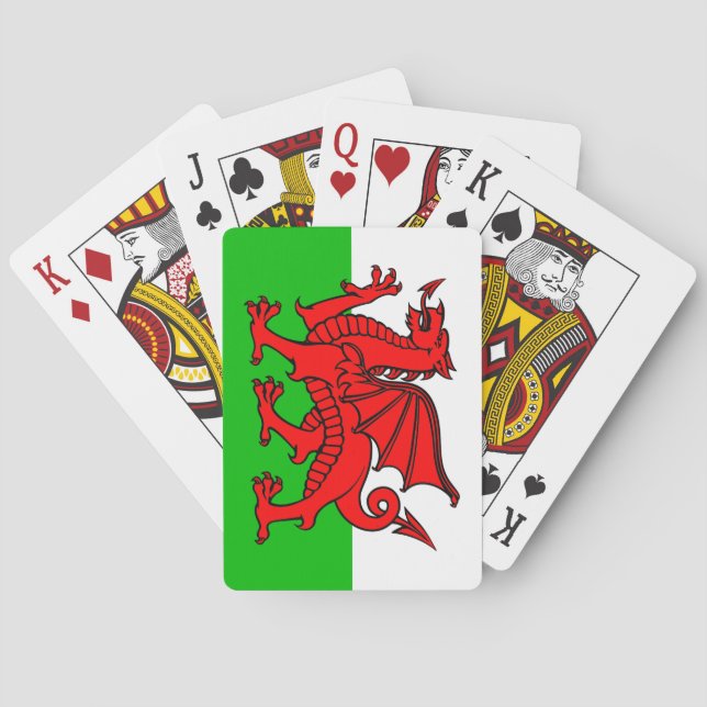 Welsh flag poker cards (Back)