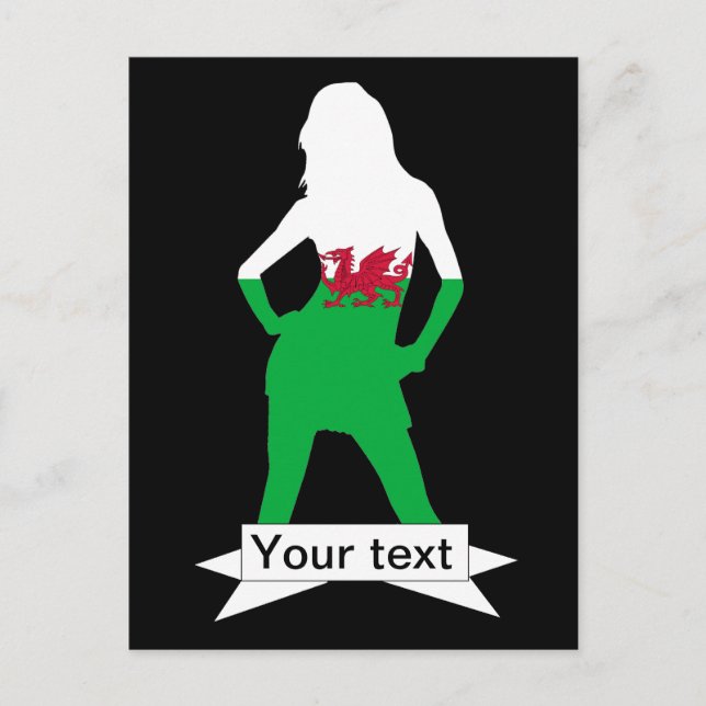 Welsh flag postcard (Front)