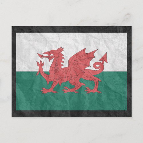 Welsh Flag Postcard