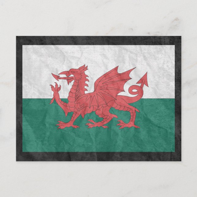 Welsh Flag Postcard (Front)