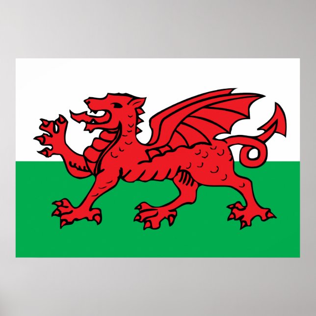 Welsh Flag Poster (Front)
